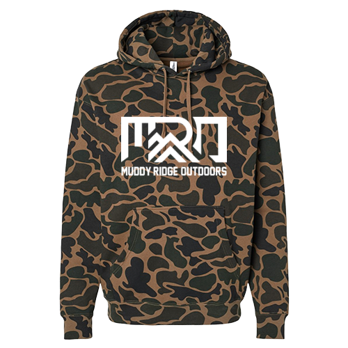 White MRO Logo - Duck Camo Hoodie